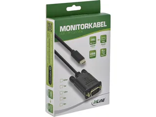 Kabel inLine USB-C VGA 3.1 M/M 2 meter zwart - 2