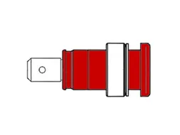 Geisoleerde Inbouwbus 4mm, Aanraakveilig / Rood (SEB 2620-F6,3)