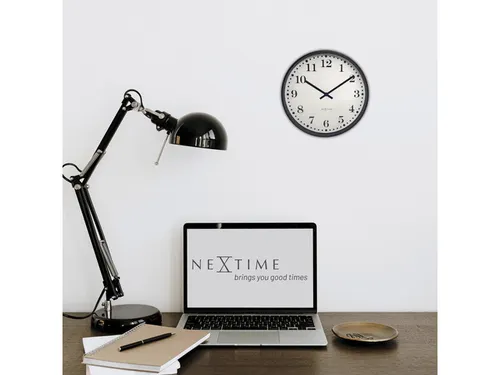 Wandklok NeXtime Dickens 30 cm wit