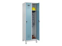 locker,HxBxD 1950x600x500mm,2vak,vak B 300mm,draaigrendel,voeten