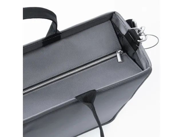 Bureautas Sigel voor hybride werken Premium M donkergrijs 360x280x150