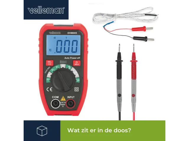 Kleine Robuuste Digitale Multimeter - CAT III - 600 V - 7 Functies