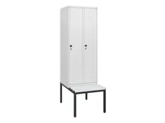 Armoire vestiaire avec banc HxlxP 1950x600x815mm 2compart.