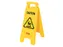 Waarschuwingsbord Caution meertalig 67x28x4cm geel