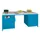 werkplaatsbureau,HxBxD 720x1700x800mm,RAL7035,front RAL5012