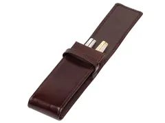 Pennenetui 322 2-delig buffelleer bruin