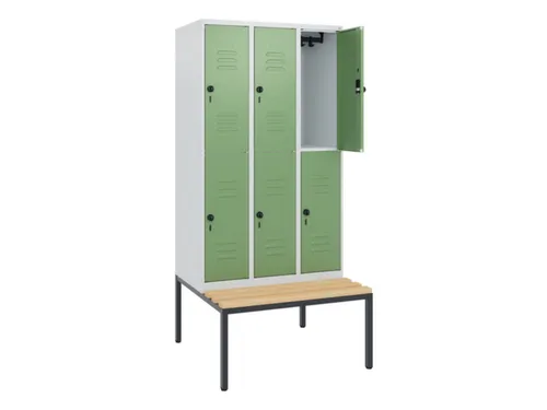 Dubbeldekse dekenkist,HxBxD 1950x900x815mm,3x2vak.,vak B 300mm
