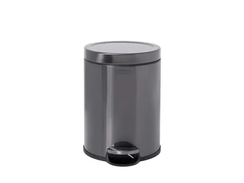 Ronde Step-On Pedaalemmer 6 liter Metallic grafiet