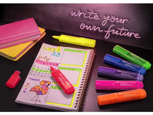 Markeerstiften Faber-Castell 46 Neon 8 stuks in karton etui