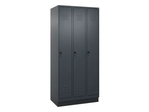 locker,HxBxD 1950x900x500mm,3vak,vak B 300mm,draaigrendel,sokkel