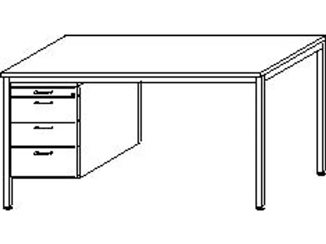 bureau,HxBxD 720x1600x800mm,decor blad ,onderstel RAL7035