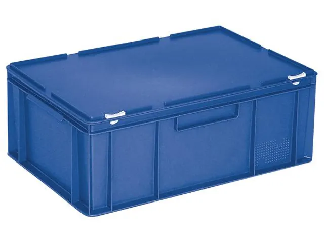 Euronorm Stapelkrat Hxlxb 230X600X400Mm 43L Met Deksel Blauw
