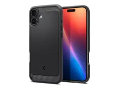 Spigen Rugged Armor MagSafe iPhone 16 hoesje zwart