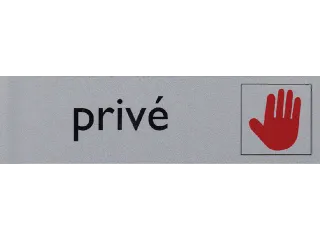Infobord pictogram Privé 165x44mm - 1