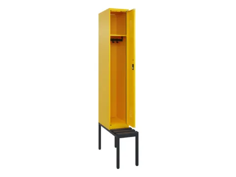 locker met bank,HxBxD 2120x300x815mm,1vak,vak B 300mm,cilinderslot