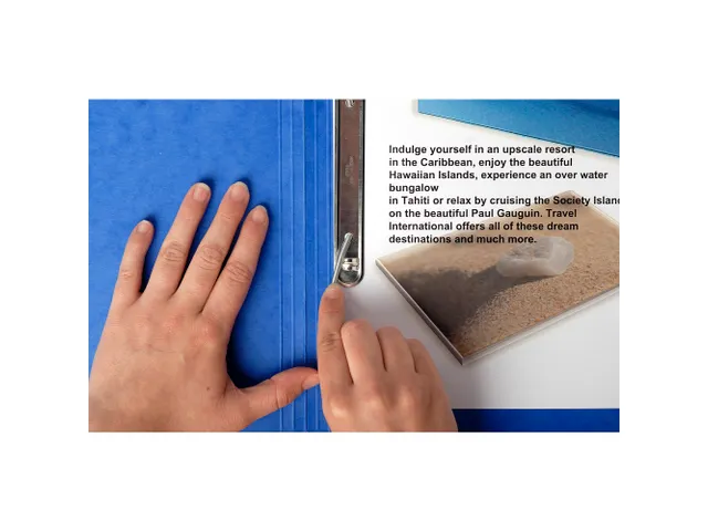 Map met springveer glanskarton 425gm² A4 Blauw