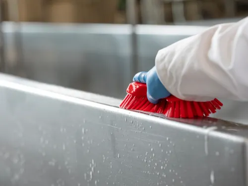 Vikan Hygiene extra grote handborstel extra harde vezels 230mm Rood