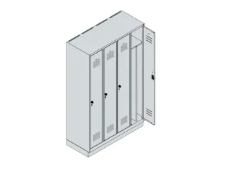 locker voor scheiding van kleding,HxBxD 1950x1200x500mm,4vak - 3