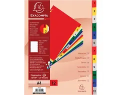 Exacom Tabbladen A4 Pp 12-delig 11-gaats Assorti