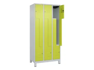 Z-garderobekast,HxBxD 1950x900x500mm,vak B 150/300mm,cil.-slot,voeten - 2