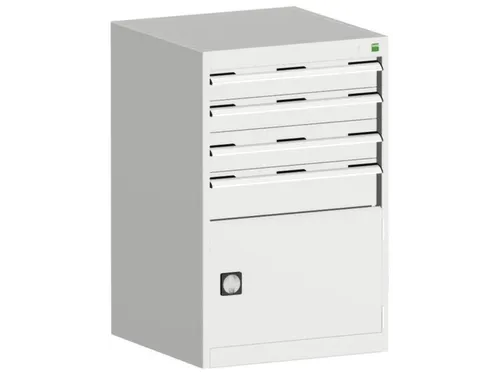 ladekast HxBxD 1000x650x525mm 4laden romp RAL7035 front RAL7035
