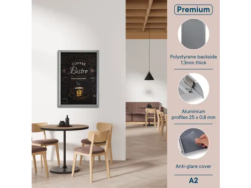 Europel Kliklijst Premium A2 25mm Zilver