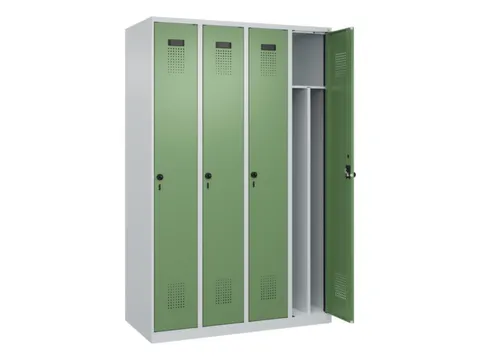 locker voor scheiding van kleding,HxBxD 1850x1200x500mm,4vak