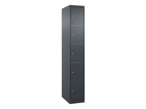 lockerkast HxBxD 1850x300x500mm 1x5vakken cil.-slot staand op vloer