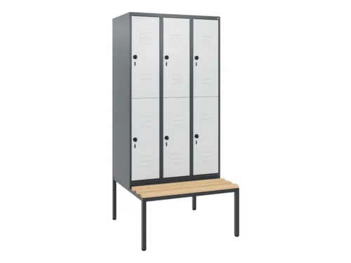 Dubbeldekse dekenkist,HxBxD 1950x900x815mm,3x2vak.,vak B 300mm
