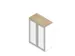 armoire à portes vitrées,HxlxP 1232x900x450mm,2xsol en bois,3 HC
