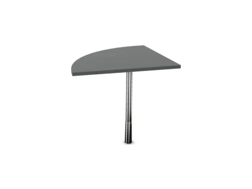 koppelelement voor bureau,90 °,HxBxD 720-840x800x800mm,MS-donkergrijs