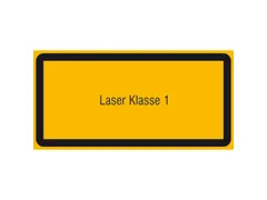 waarschuwingsbord met aanvullend bord,v. binnen/buiten,Laser Klasse 1