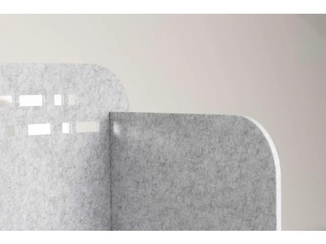 Ecran de séparation acoustique en feutre PET L 150x55cm Gris clair