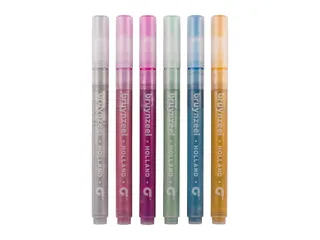 Viltstiften Bruynzeel Kids glitter 6 kleuren - 6