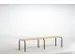 banc,HxLxP 450x2000x450mm,bois,structure acier RAL7035