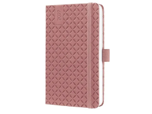 Agenda semainier Flair A6 2027 (NL/FR/EN/DU) Dusty Red Hardcover