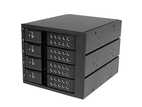 4-bay Aluminium Trayless Hot Swap Mobile Rack Backplane