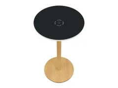 statafel,HxØ 1100x600mm,rond,schotelvoet natuur,blad antraciet