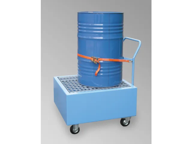 Opvangbak 1x 200l Opvangvol. 220l Staal 525x 800x 860mm Verrijdbaar