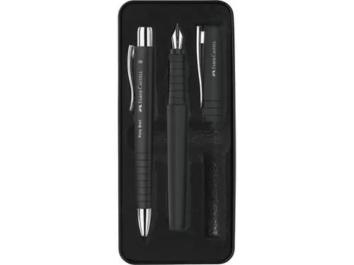 Balpen en Vulpen Faber-Castell Poly Pen in giftbox black