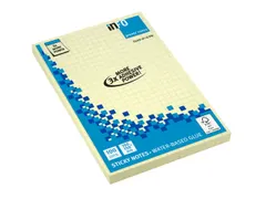 Powernotes geruit geel 100x150mm blok a 100 vel.