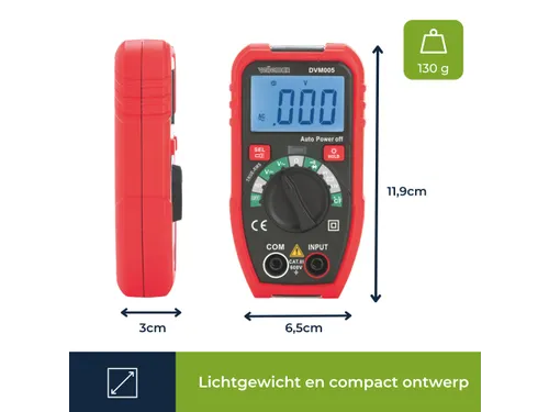 Kleine Robuuste Digitale Multimeter - CAT III - 600 V - 7 Functies