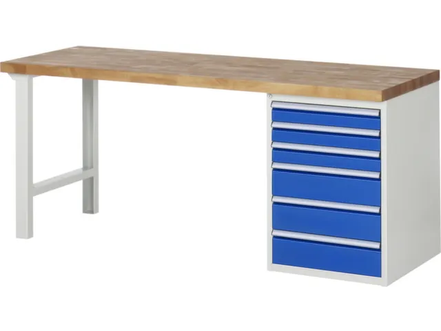 werkbank,HxBxD 890x2000x700mm,beukblad,draagverm. 750kg