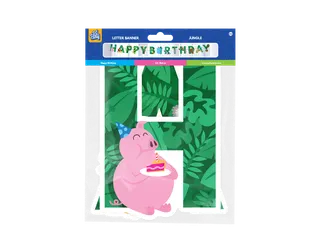 Letterslinger Happy Birthday Jungle Groen 2,5 meter - 2