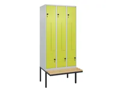 Z-garderobekast,HxBxD 2120x900x815mm,6vak,vak B 300mm,draaigrendel