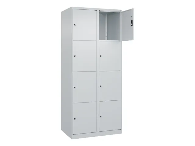 lockerkast,HxBxD 1850x800x500mm,2x4vakken,vak B 400mm,cil.-slot