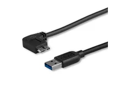 Slanke Micro USB 3.0 kabel haaks naar links 1 Meter