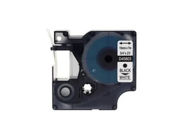 Ruban étiqueteuse compatible Dymo 45803 19mm noir sur blanc