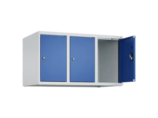 opzetkast,v. locker,3vak.,vak B 300mm,HxBxD 500x900x500mm,cilinderslot