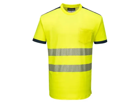 Portwest PW3 T181 T-shirt, hi-viz geel/zwart, maat XL, per stuk